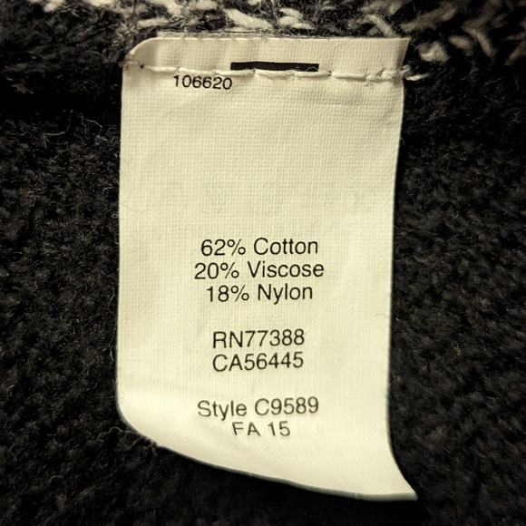 Madewell Chronicle Texture Pullover Sweater Black and Grey Colorblock Size L - Picture 5 of 14